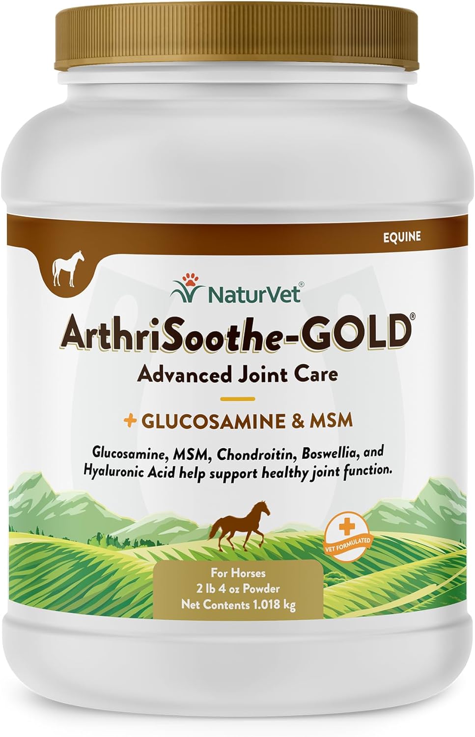 NaturVet ArthriSoothe Gold Advanced Joint Horse Supplement Powder – For Healthy Joint Function in 